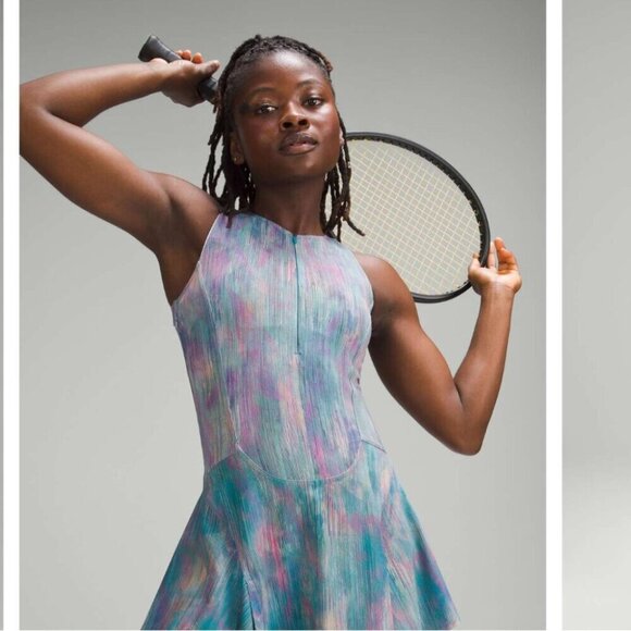 Lululemon Everlux Short-Lined Tennis Tank Dress 6" Pixel Diffuse Multi NWT Sz 4 - Picture 4 of 11